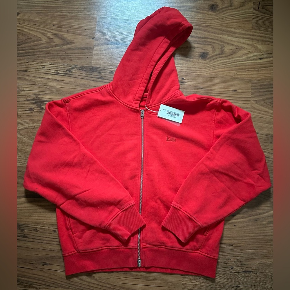 Kith Women Tanner Sueded Hoodie - Cinnabar/Red